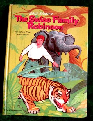 Walt Disney The Swiss Family Robinson - 1960 Hardback - Whitman Books - Vg.