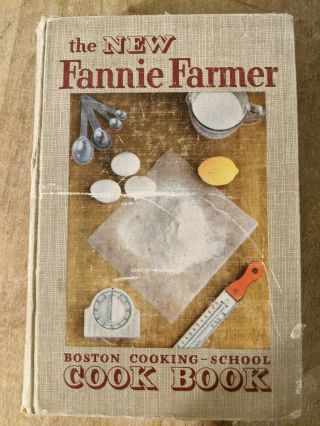 Vintage 1951 The Fannie Farmer Boston Cooking School Cookbook 9th Ed Hc