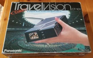 Panasonic Travelvision 1.  5 " Color Tv All Accessories Ct - 101 Powers Up