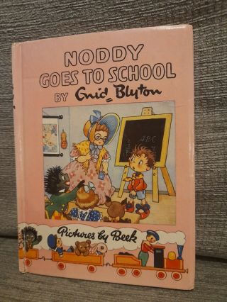 Vintage Noddy Goes To School - Enid Blyton 1st Edition? (no Publishing Date)