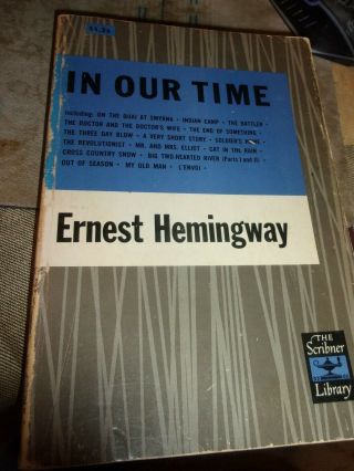 In Our Time Ernest Hemingway 1958 Vintage Scribner 
