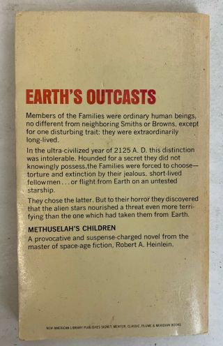 Methuselah ' s Children by Robert A.  Heinlein 1958 Paperback 3