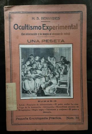 Rare Antique Vintage Spanish Experimental Occultism Adivination Magic Book Let