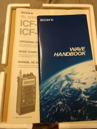 sony icf - pro80 scanning receiver with inner and outer box NOS 4