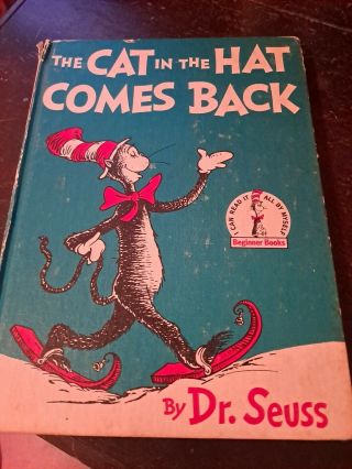Vintage 1st Edition 1958 Dr.  Seuss Book The Cat In The Hat Comes Back