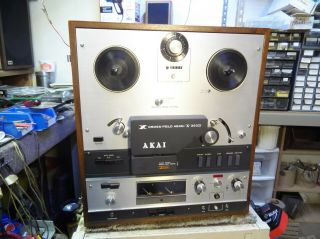 Akai X - 360d Reel To Reel 1/4 " Tape Recorder Player Pro Serviced