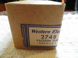 Western Electric 274b Tube – Orig.  Box,  Packaging,  Data Sheet,  Hickok