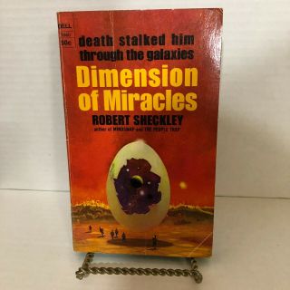 Dimension Of Miracles By Robert Sheckley Vtg 1968 Dell 1st Printing Paperback