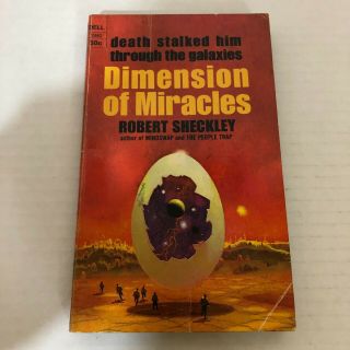 Dimension of Miracles by Robert Sheckley vtg 1968 Dell 1st Printing Paperback 2