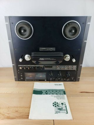 Teac X - 1000r Black Stereo Tape Deck Turns On,  Parts Only