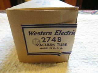 Western Electric 274b Tube – Box,  Engraved Base,  Hickok