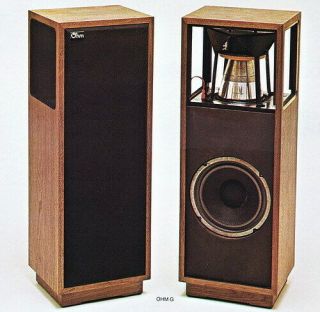 Ohm Acoustics Model G Speakers 4 - Way Coherent Sound Loudspeakers 370/371