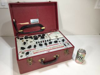 Vintage Hickok 600a Red Mutual Conductance Amplifier Preamp Tube Tester Checker