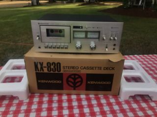 Vintage Kenwood Kx - 830 Stereo Cassette Deck With Box