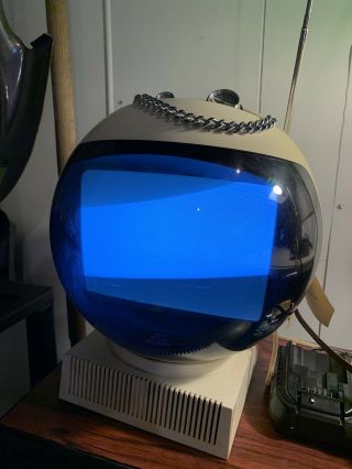 Vintage White Jvc Videosphere Model 3240 Space Helmet Orb Tv,