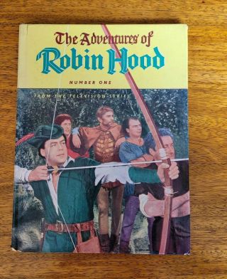 The Adventures Of Robin Hood Annual 1 Tv Series Richard Greene Adprint 1956 Rare