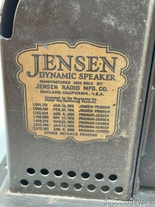 Vintage Jensen Field Coil Speaker - Western Electric Era - As Found 4