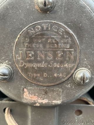 Vintage Jensen Field Coil Speaker - Western Electric Era - As Found 5