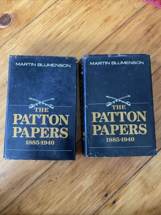 The Patton Papers Vol I & Ii By Martin Blumenson Wwii Hardcover,  Dust Jacket Bce