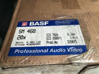 Basf Sm468 Studio Master Tape 1/4 " / 6.  3mm 2500 