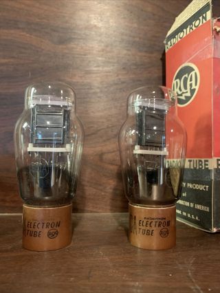 Well Matched Nos Pair (2) Rca 801a Vt - 62 801 Vacuum Tubes Us Navy Tv7