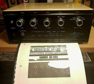 Vintage Sansui Au - 222 Integrated Stereo Amplifier Serviced,  Restored,  Full Recap