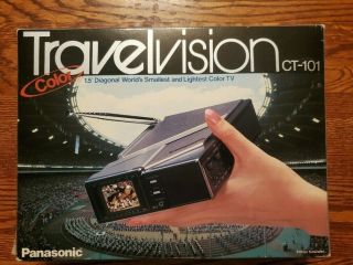 Panasonic Travelvision 1.  5 " Color Tv All Accessories Work Ct - 101 Great