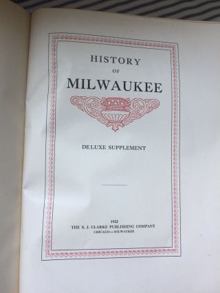 History Of Milwaukee Deluxe Supplement 1922 2