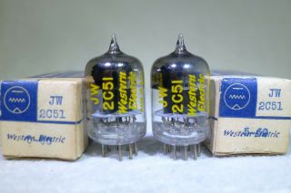 Nos/nib Matched Pair Western Electric Jw 396a/2c51/5670 Square Getter 1960