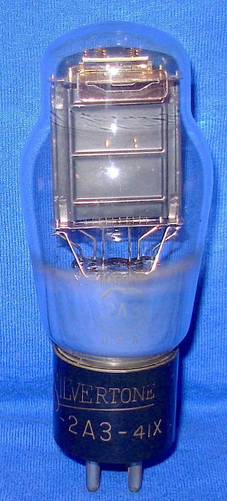 Strong National Union Single Plate 2a3 Triode Vacuum Tube Branded Silvertone