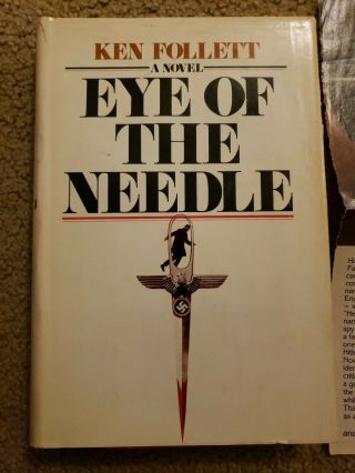 " Eye Of The Needle " By Ken Follett.  Hc,  Dj Book Club Edition 1978,  Bonus
