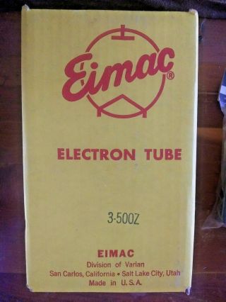 Eimac 3 - 500z Electron Tube In,  Box