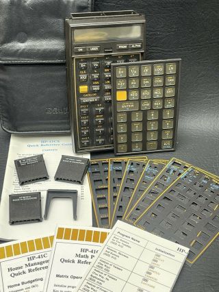 Hp 41cx Hewlett Packard Calculator W X Memory,  Math / Stat & Machine Modules