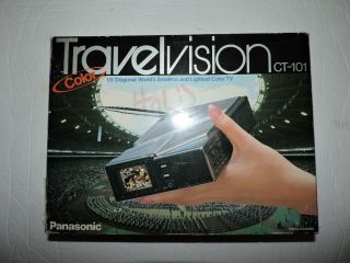 1985 Panasonic Travelvision Ct - 101 Color Tv With Magnifier