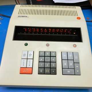 1970 Olympia Icr 412 M71 Nixie Tube Calculator W/ 12 Digits