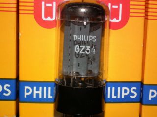 Gz34 Philips Mullard 5ar4 Nos Nib Rectifier Hi End Tube Audio Amplifiers F33