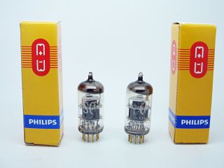 2 x NOS Philips E88CC 6922 CCa Test V.  STRONG 7L1 Gold Pin Dual Triode Audio Tube 2