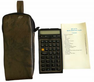 Hp 41cx Hewlett Packard Calculator With Case & X Memory,  Navigation Modules