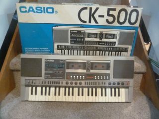 Casio Ck - 500 Boombox Keyboard Am/fm Radio Piano Vintage Double Cassette Recorder