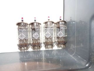 4 Rare Medical Red Tip Telefunken Smooth Plate 12ax7 Tubes P12