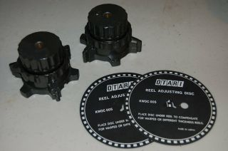 Otari Nab Reel Hub Adapters Kwoh009 (2) With Otari Adjusting Disc Kwoc 005 (2