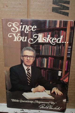1980 Since You Asked Book Paul R.  Van Gorder Bible Questions Answered Rare Rbc