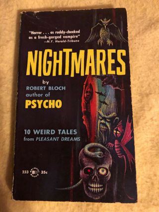 Nightmares By Robert Bloch (1st Paperback Edition)