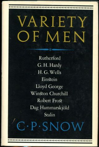 Variety Of Men By C P Snow (1967,  Hardcover)