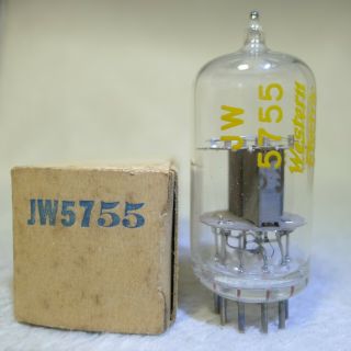 Nos/nib Western Electric Jw 5755 Clear Top Tube Usa 1955