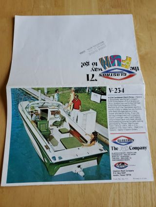 Glastron Motorboat Boat Dealer Brochure 1971