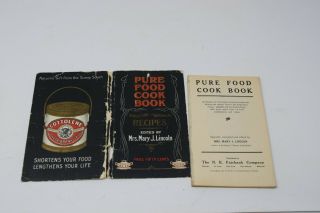 Vintage Pure Food Cook Book,  Recipes,  Mrs.  Mary J Lincoln,  1907