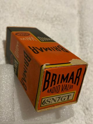 Brimar 6sn7gt Cv1988 Nib Black Plate Red Label Tube Valve Tv7
