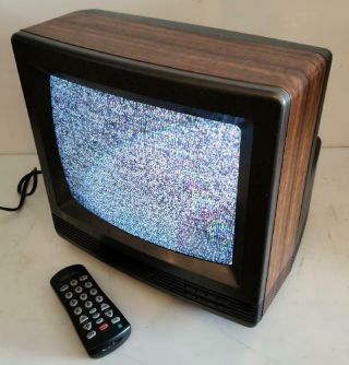 Ge 13 " Tv Crt 13gp235 Vintage 1992 Retro Gaming Wood Grain General Electric
