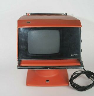 Sharp Transistor Tv Orange 3s - 111r Space Age/mcm,